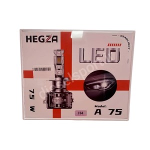 هدلایت پایه H4 سفید جفت برند Hegza مدل A75