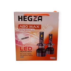 هدلایت پایه H7 سفید جفت برند Hegza مدل A80
